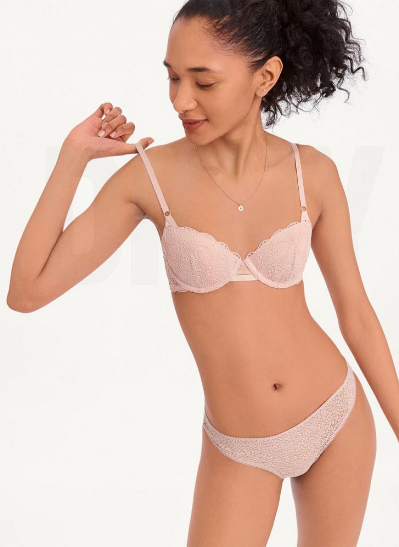 Pink Women's DKNY Superior Lace Balconette Bras | Australia-D0437