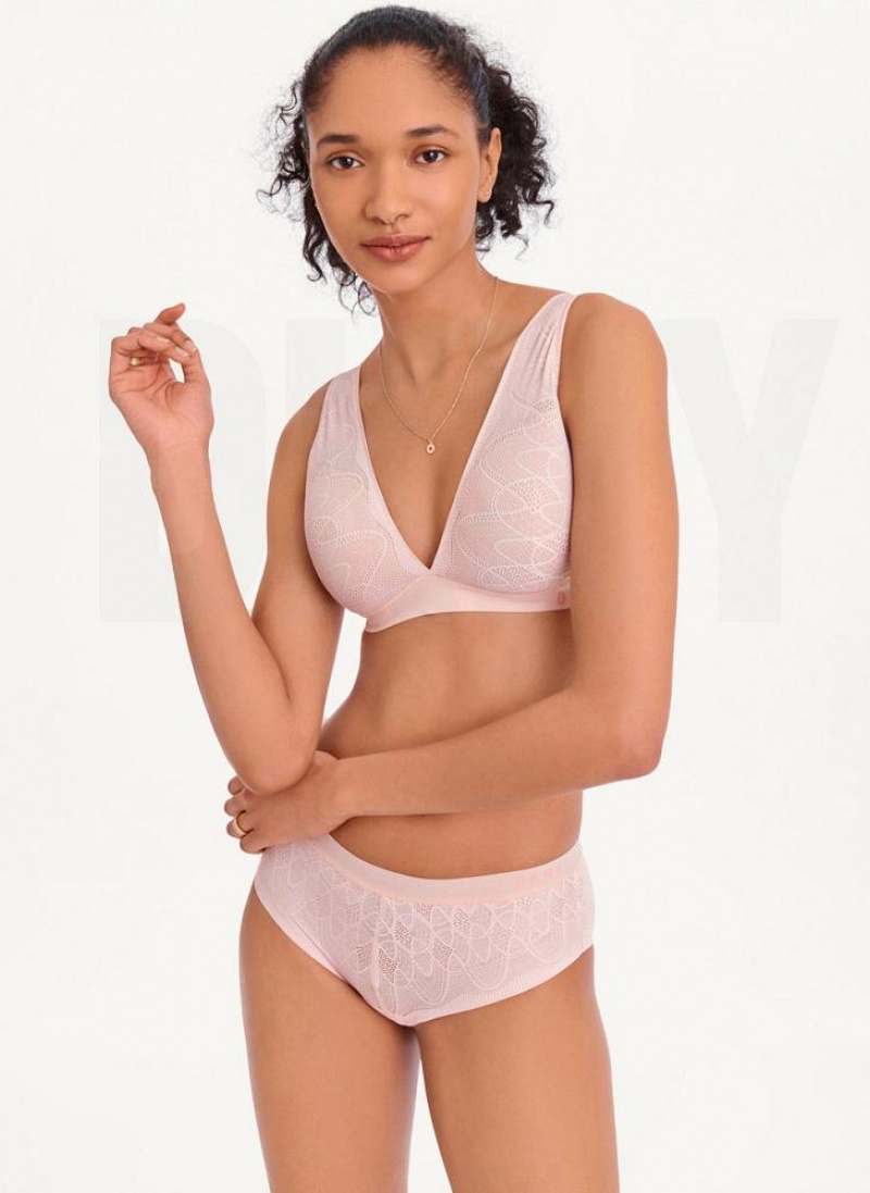 Pink Women's DKNY Table Tops Lace Bras | Australia-D0215
