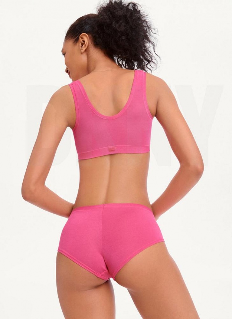 Pink Women's DKNY Table Tops Modal Boyshort Panties | Australia-D0660