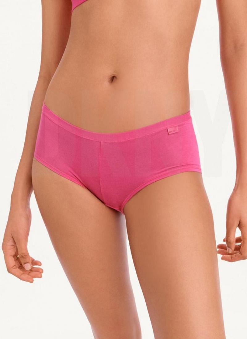 Pink Women\'s DKNY Table Tops Modal Boyshort Panties | Australia-D0660