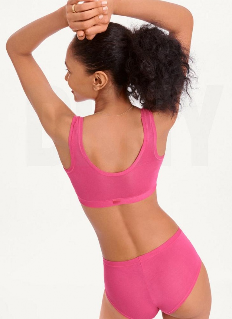 Pink Women's DKNY Table Tops Modal Bras | Australia-D1884