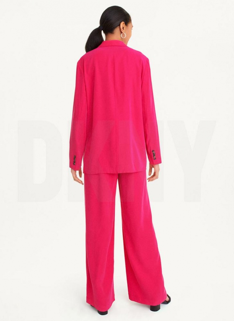 Pink Women's DKNY Twill Blazer Jumpsuits | Australia-D0557