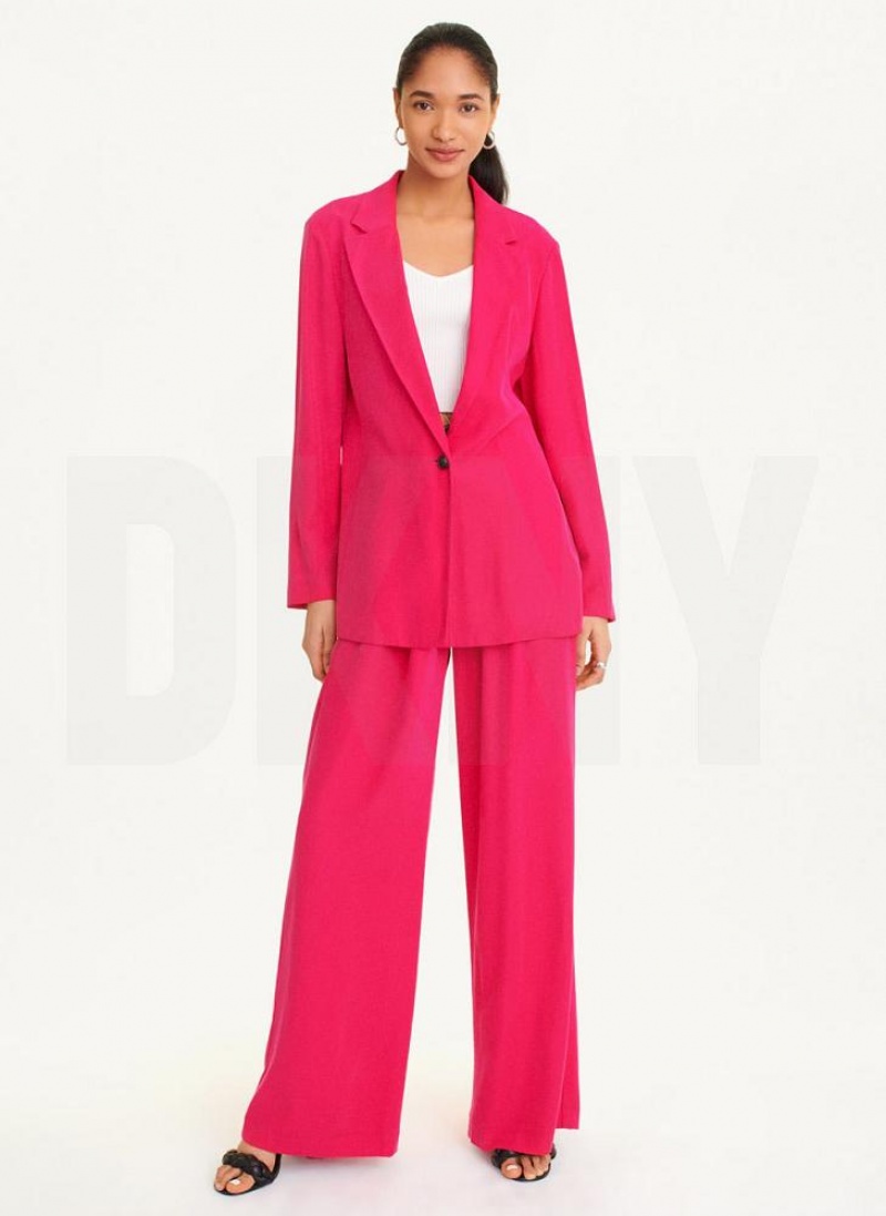 Pink Women's DKNY Twill Blazer Jumpsuits | Australia-D0557