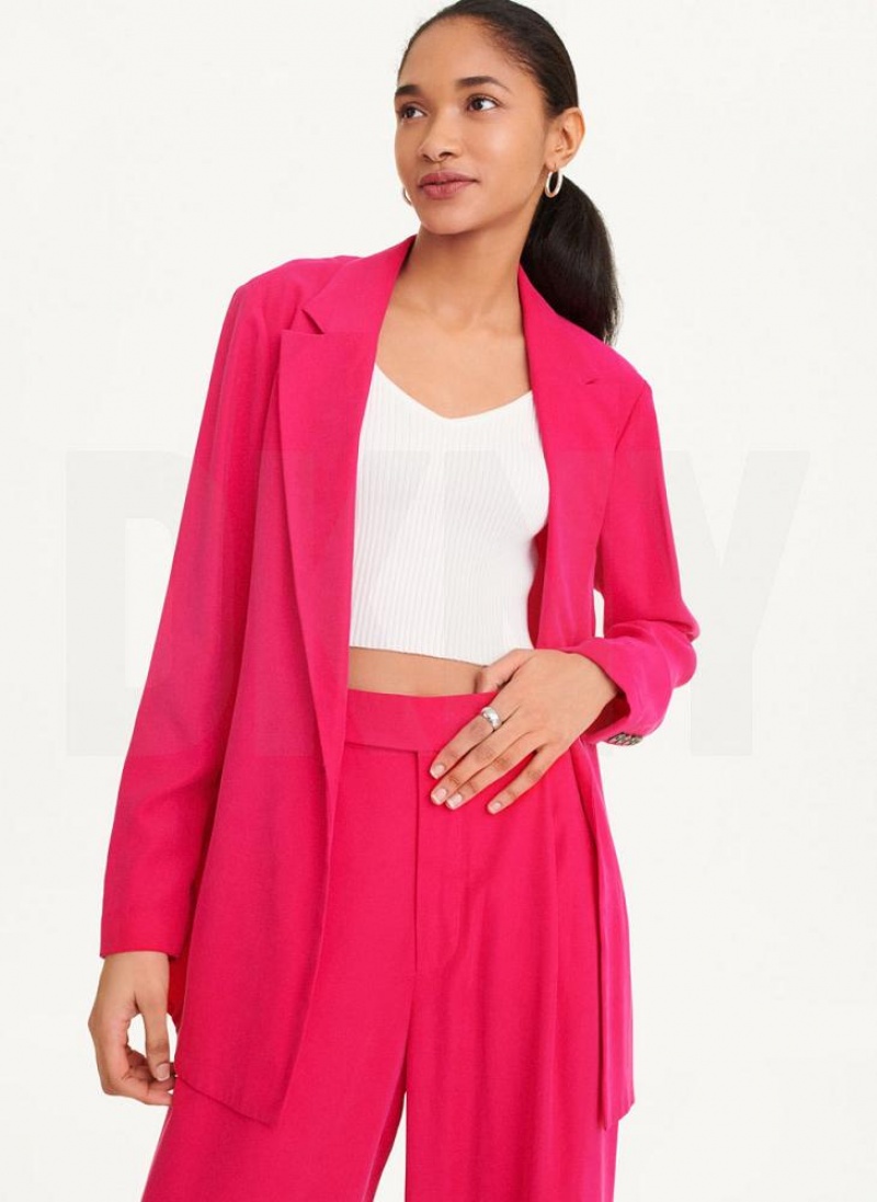Pink Women\'s DKNY Twill Blazer Jumpsuits | Australia-D0557