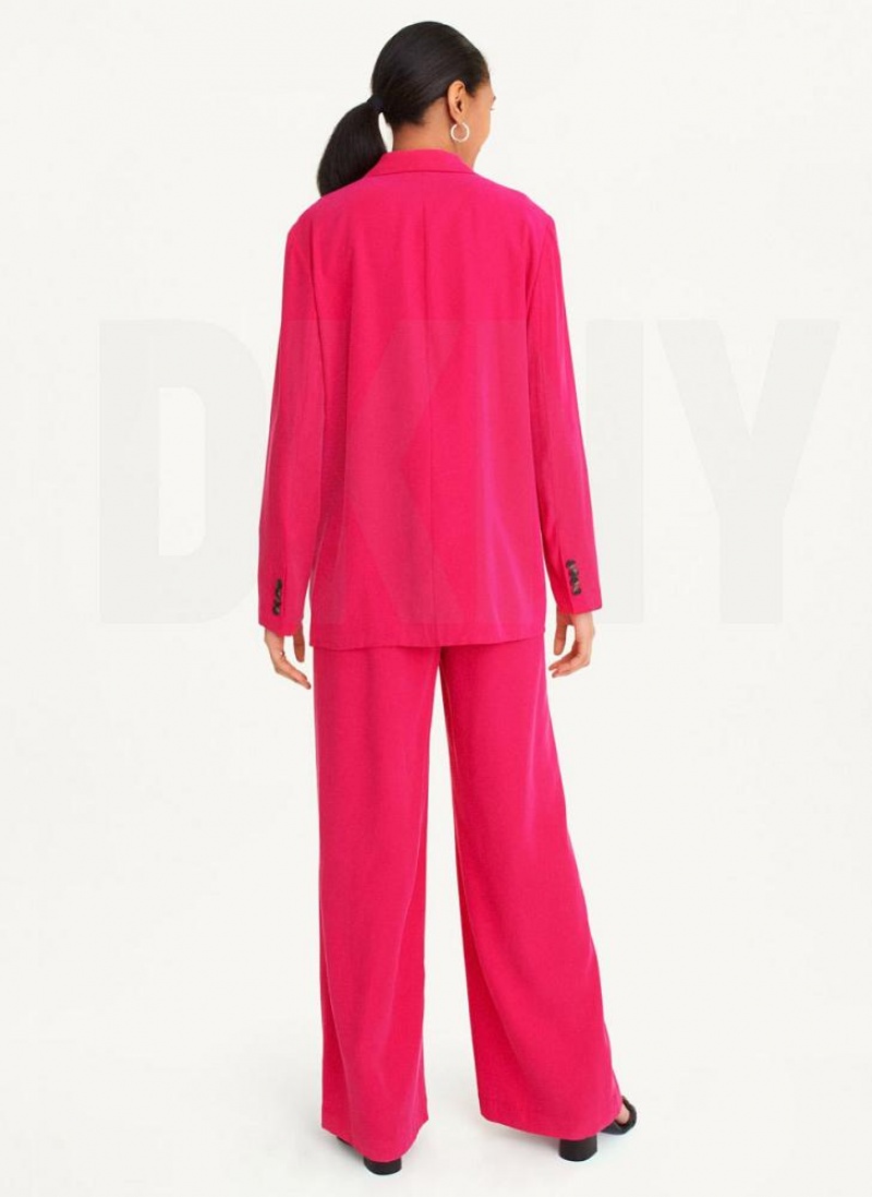 Pink Women's DKNY Twill Blazers | Australia-D1538