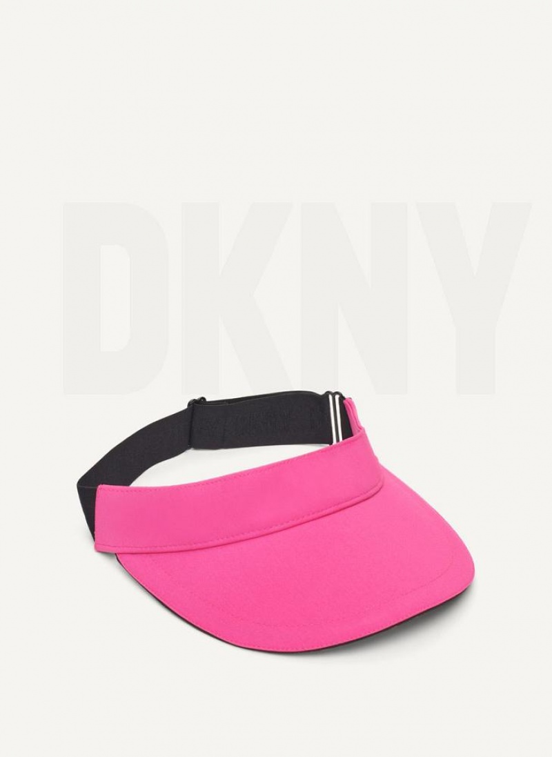 Pink Women's DKNY Underbrim Visor Hats | Australia-D1851