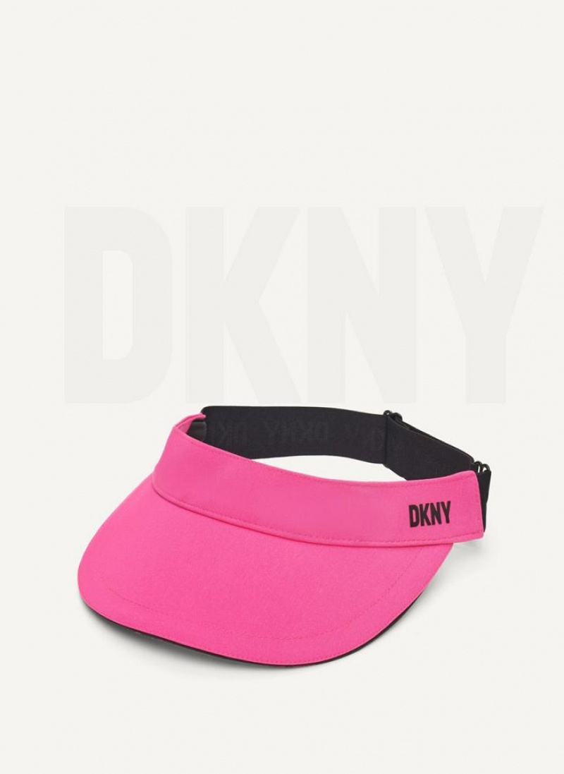 Pink Women\'s DKNY Underbrim Visor Hats | Australia-D1851