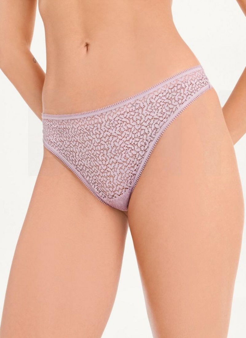 Purple Women\'s DKNY Modern Lace Thong | Australia-D1350