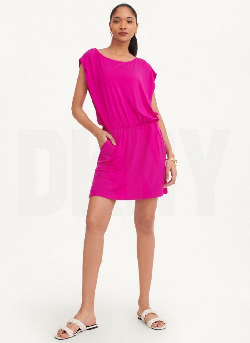 Purple Women's DKNY Open Side Tunic Swimsuits | Australia-D1262