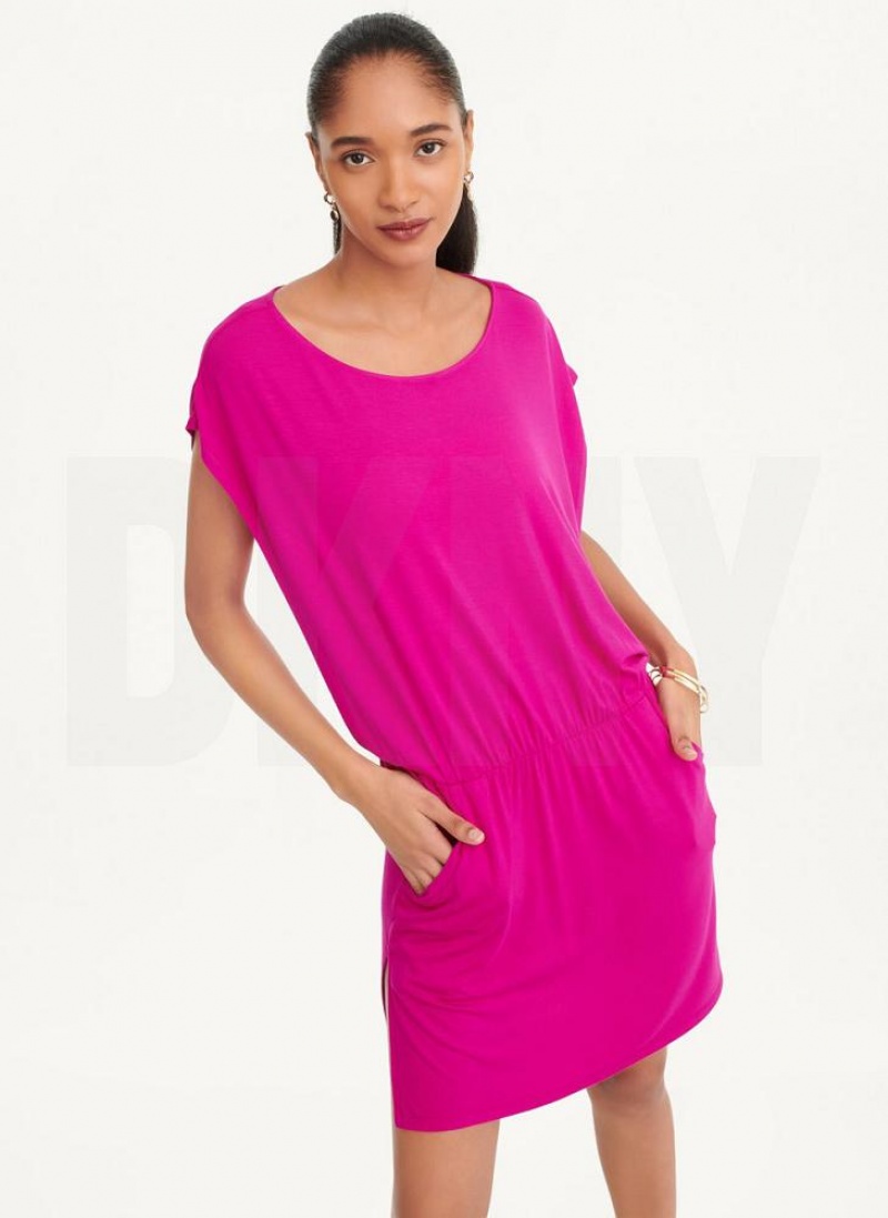 Purple Women\'s DKNY Open Side Tunic Swimsuits | Australia-D1262