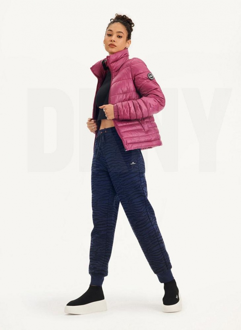 Purple Women's DKNY Packable With Bag Puffer Jacket | Australia-D1301