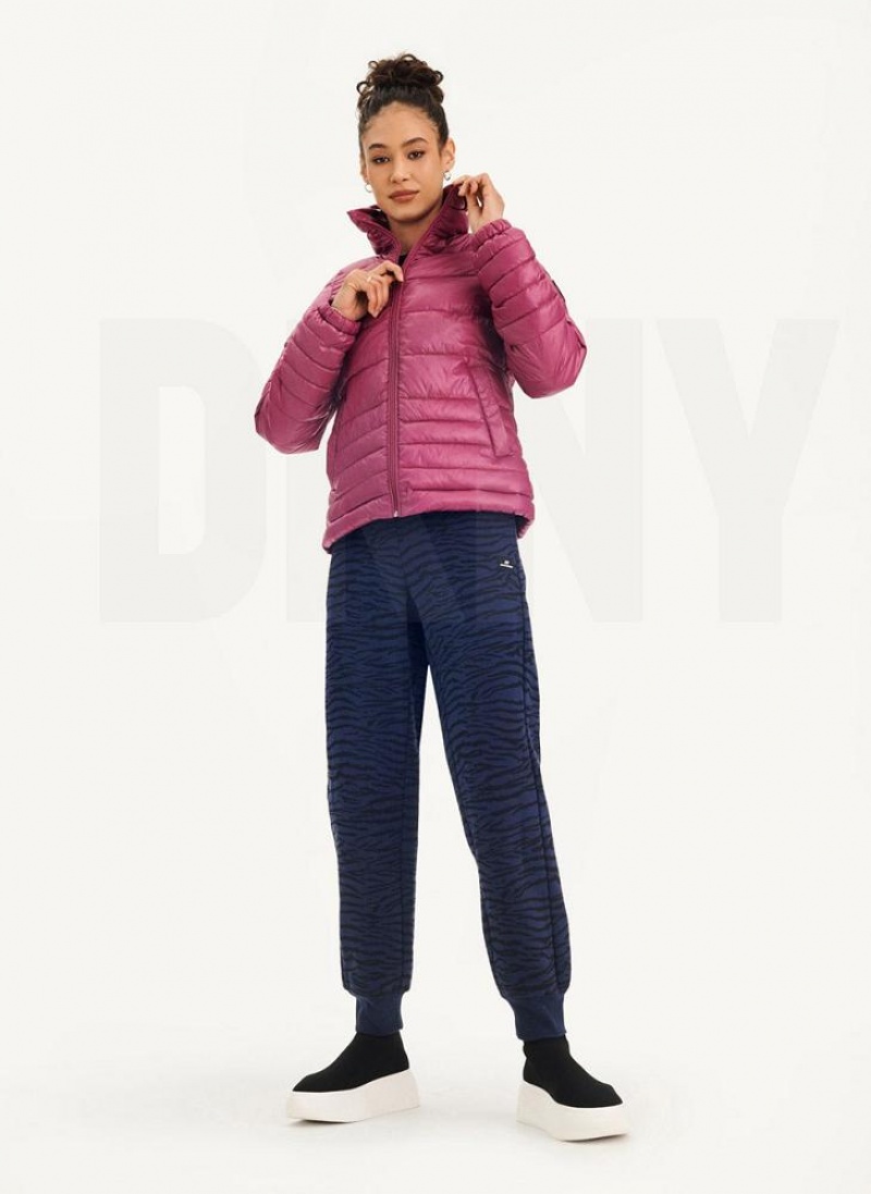 Purple Women's DKNY Packable With Bag Puffer Jacket | Australia-D1301