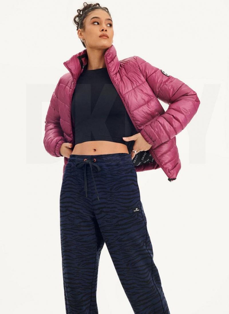 Purple Women's DKNY Packable With Bag Puffer Jacket | Australia-D1301
