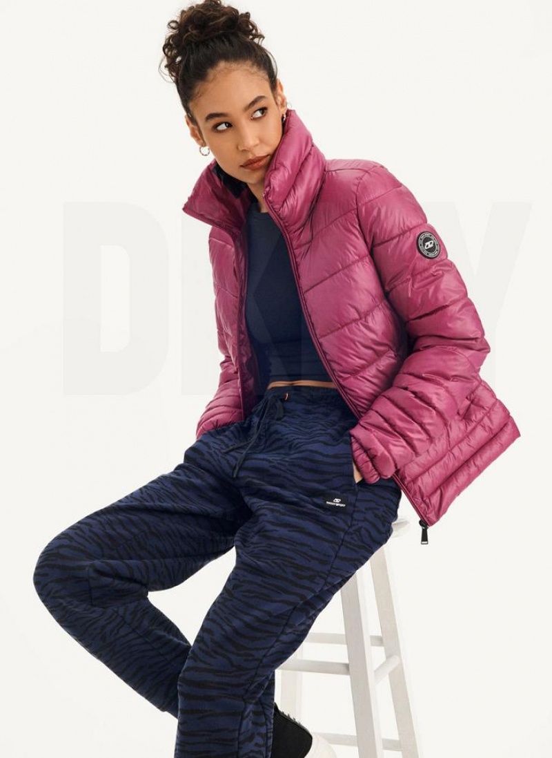 Purple Women's DKNY Packable With Bag Puffer Jacket | Australia-D1301