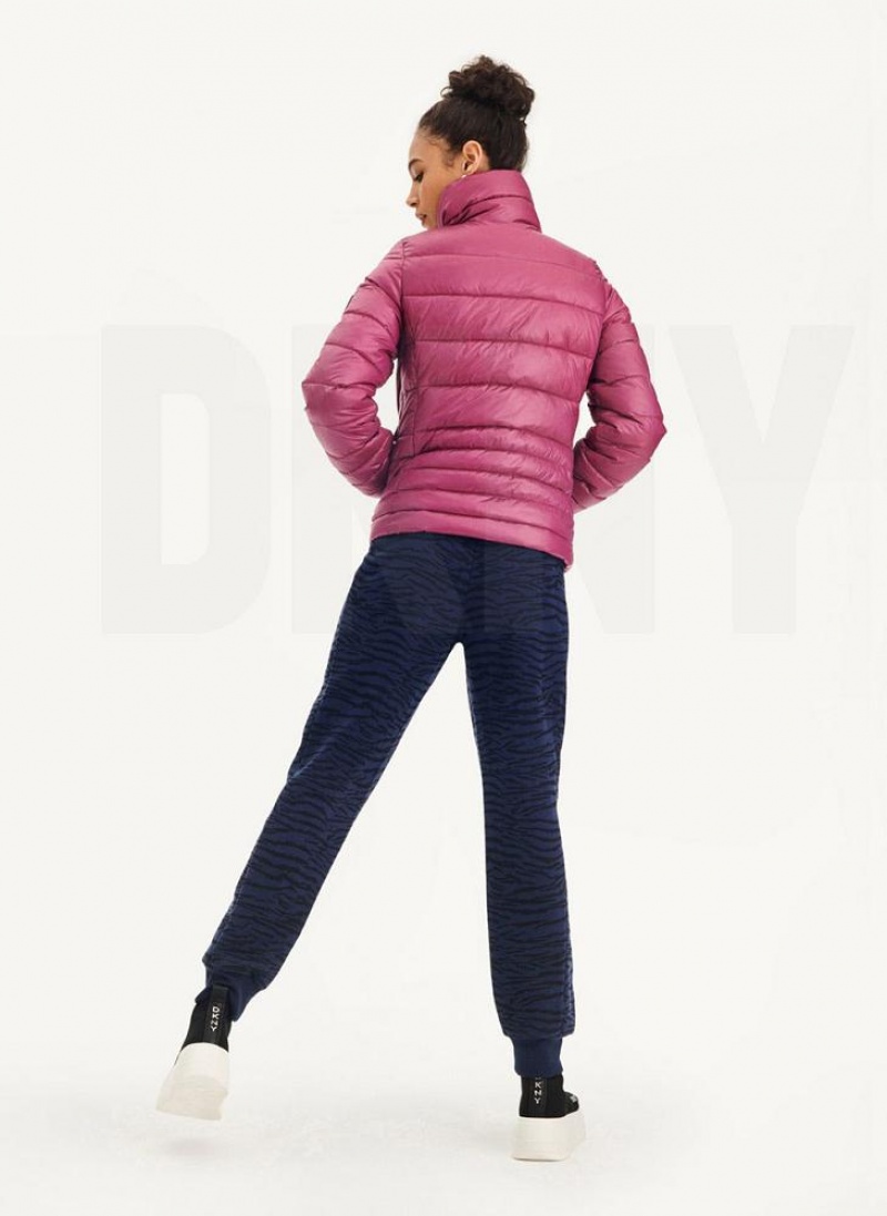 Purple Women's DKNY Packable With Bag Puffer Jacket | Australia-D1301
