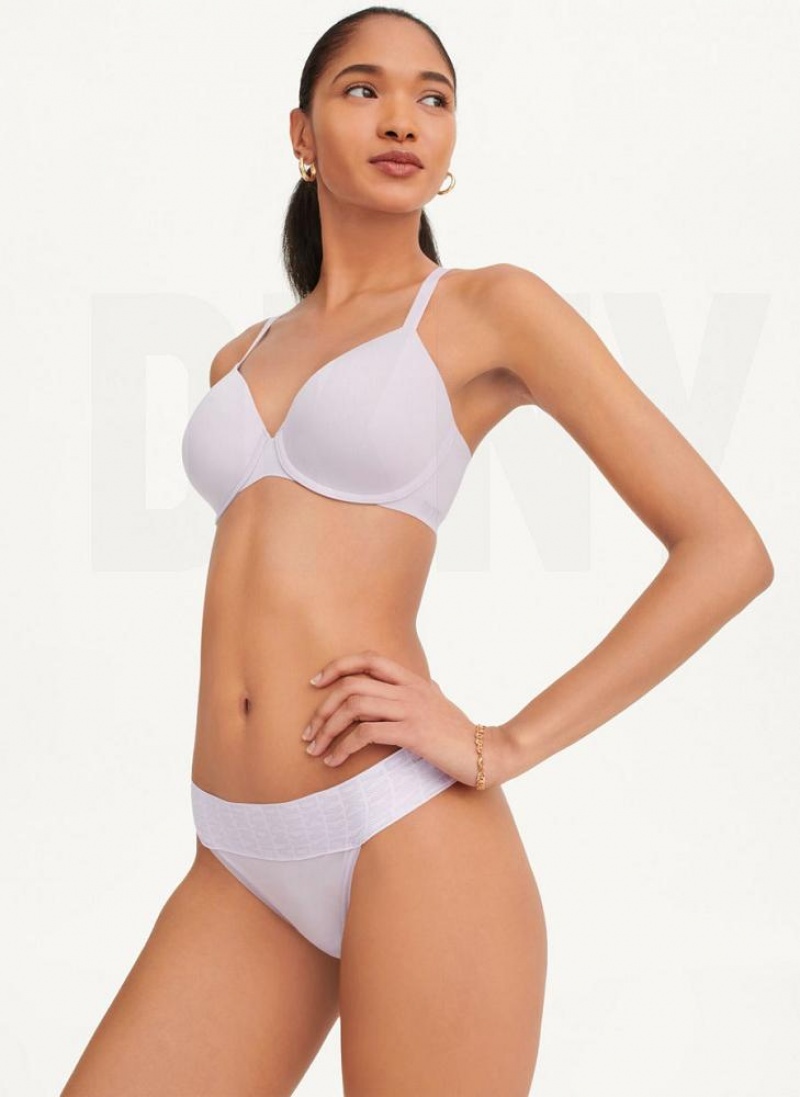 Purple Women's DKNY Stretch Thong | Australia-D1510