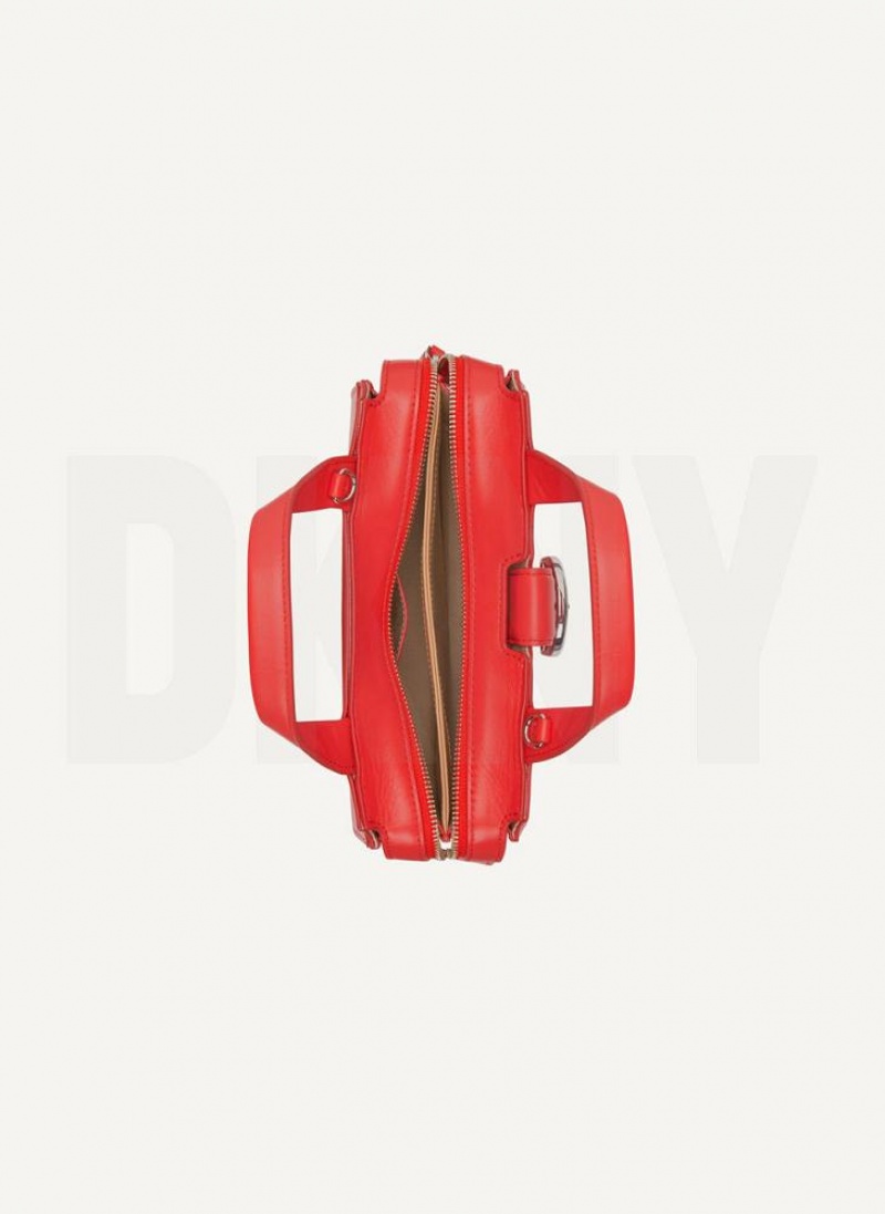 Red Women's DKNY Buckle Crossbody Bags | Australia-D0888