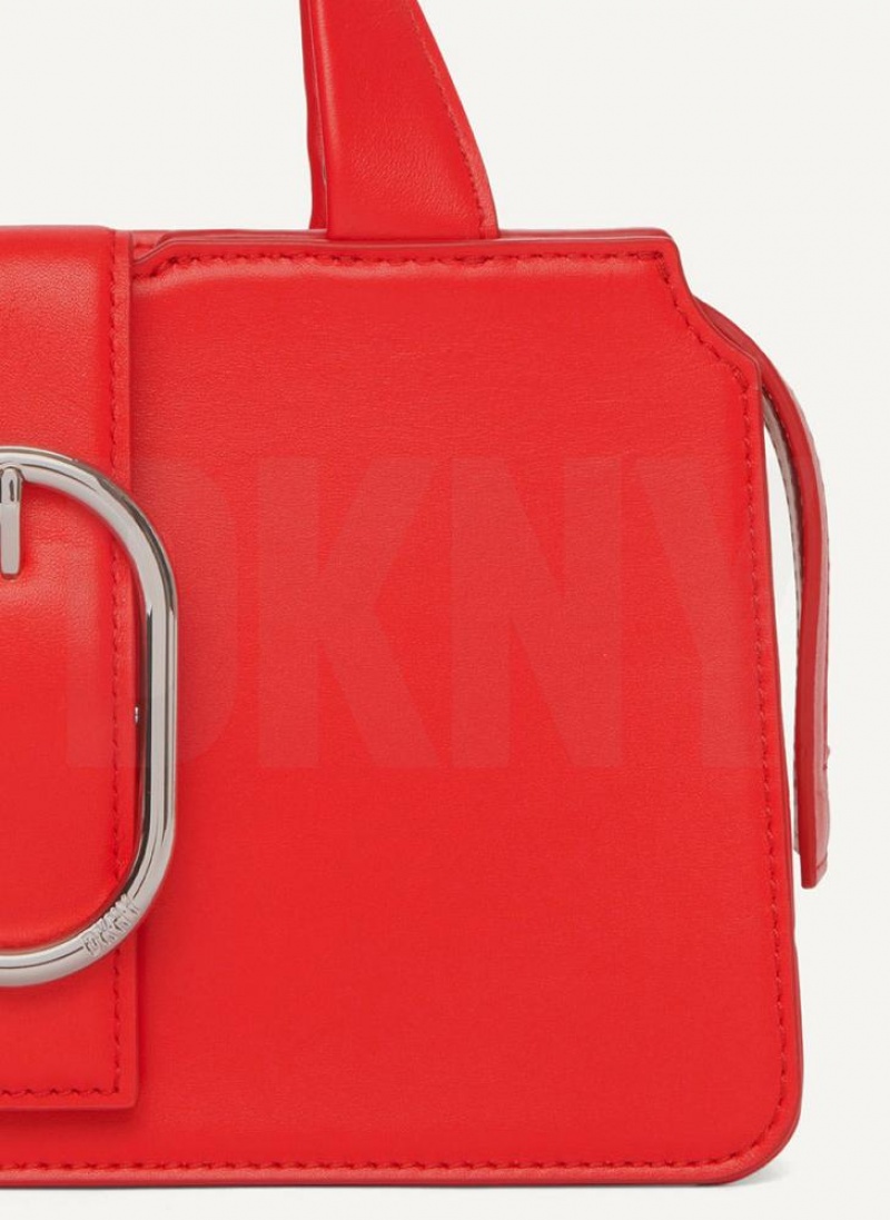 Red Women's DKNY Buckle Crossbody Bags | Australia-D0888