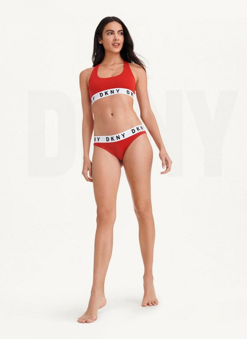 Red Women's DKNY Cozy Boyfriend Racerback Bras | Australia-D0863