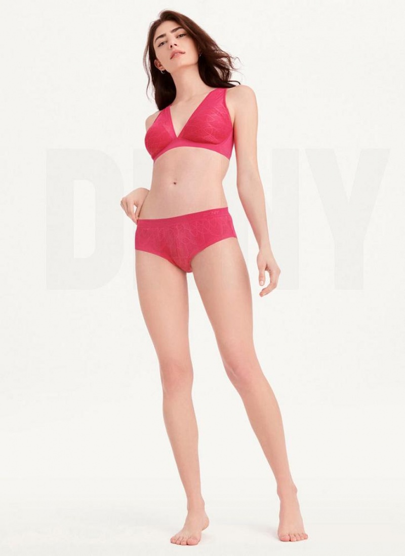 Red Women's DKNY Lace Comfort Hipster Panties | Australia-D0931