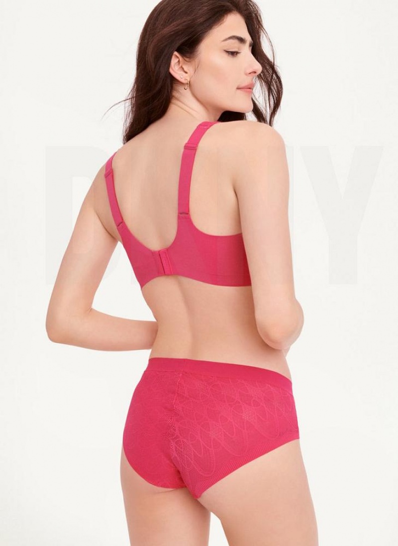 Red Women's DKNY Lace Comfort Hipster Panties | Australia-D0931