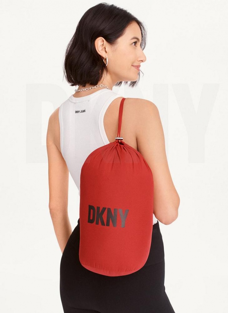 Red Women's DKNY Packable Vestie Walker Coats | Australia-D1336