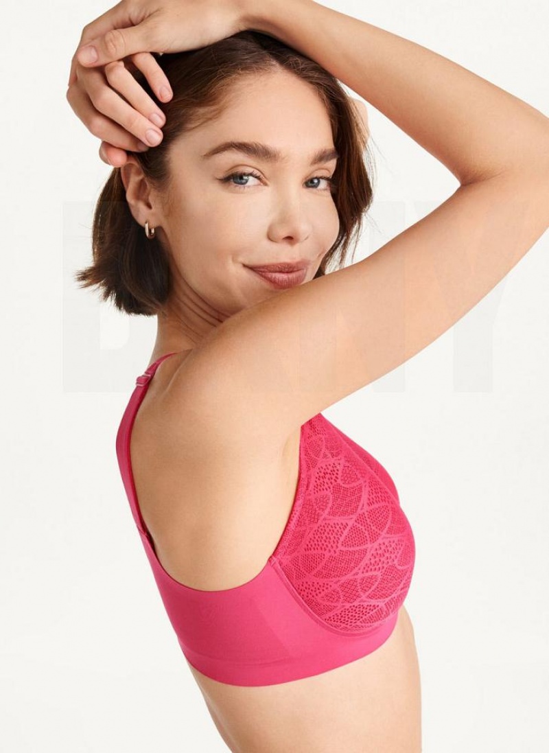 Red Women's DKNY Table Tops Lace Bras | Australia-D1058