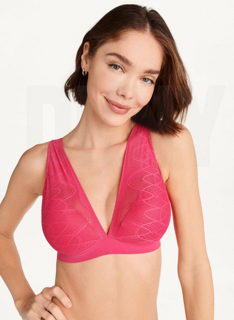 Red Women\'s DKNY Table Tops Lace Bras | Australia-D1058