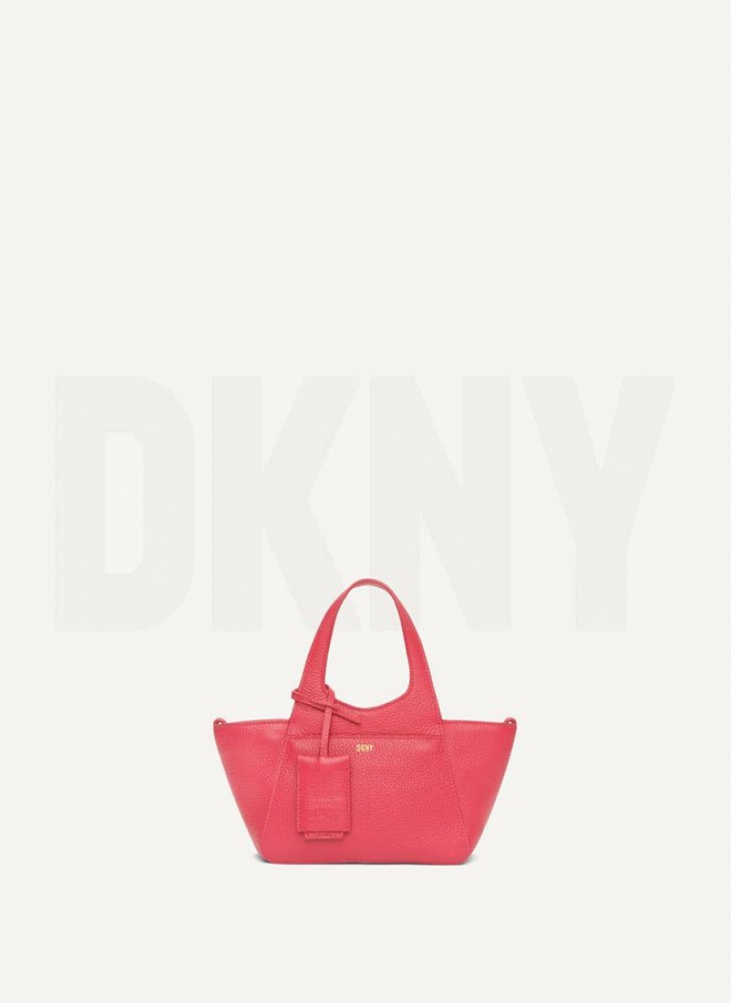 Red Women's DKNY The Mini Effortless Tote Crossbody Bags | Australia-D1757