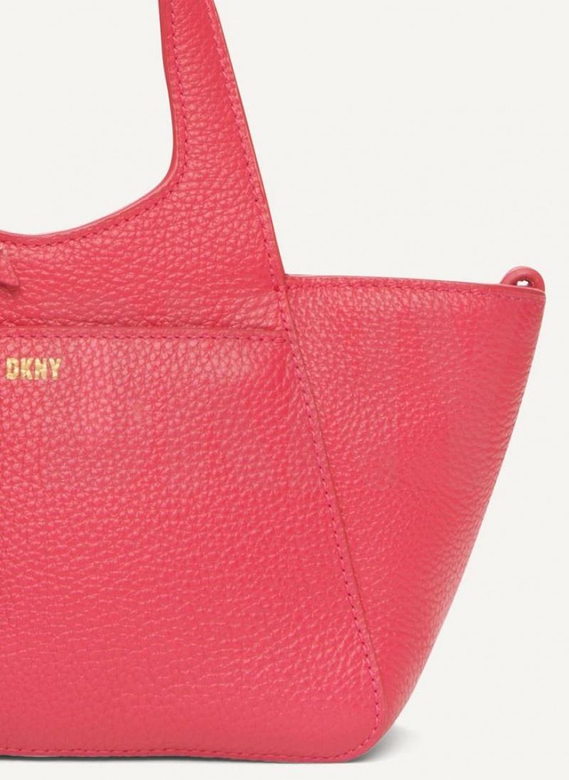 Red Women's DKNY The Mini Effortless Tote Crossbody Bags | Australia-D1757