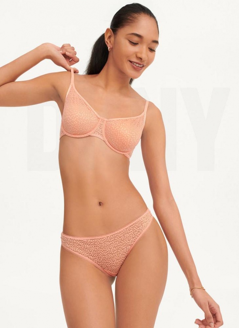 Rose Women's DKNY Modern Lace Thong | Australia-D0155