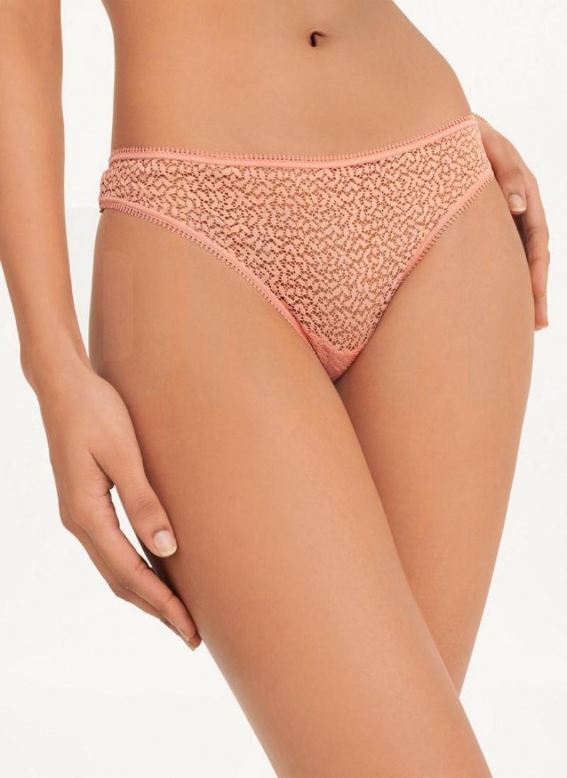 Rose Women\'s DKNY Modern Lace Thong | Australia-D0155