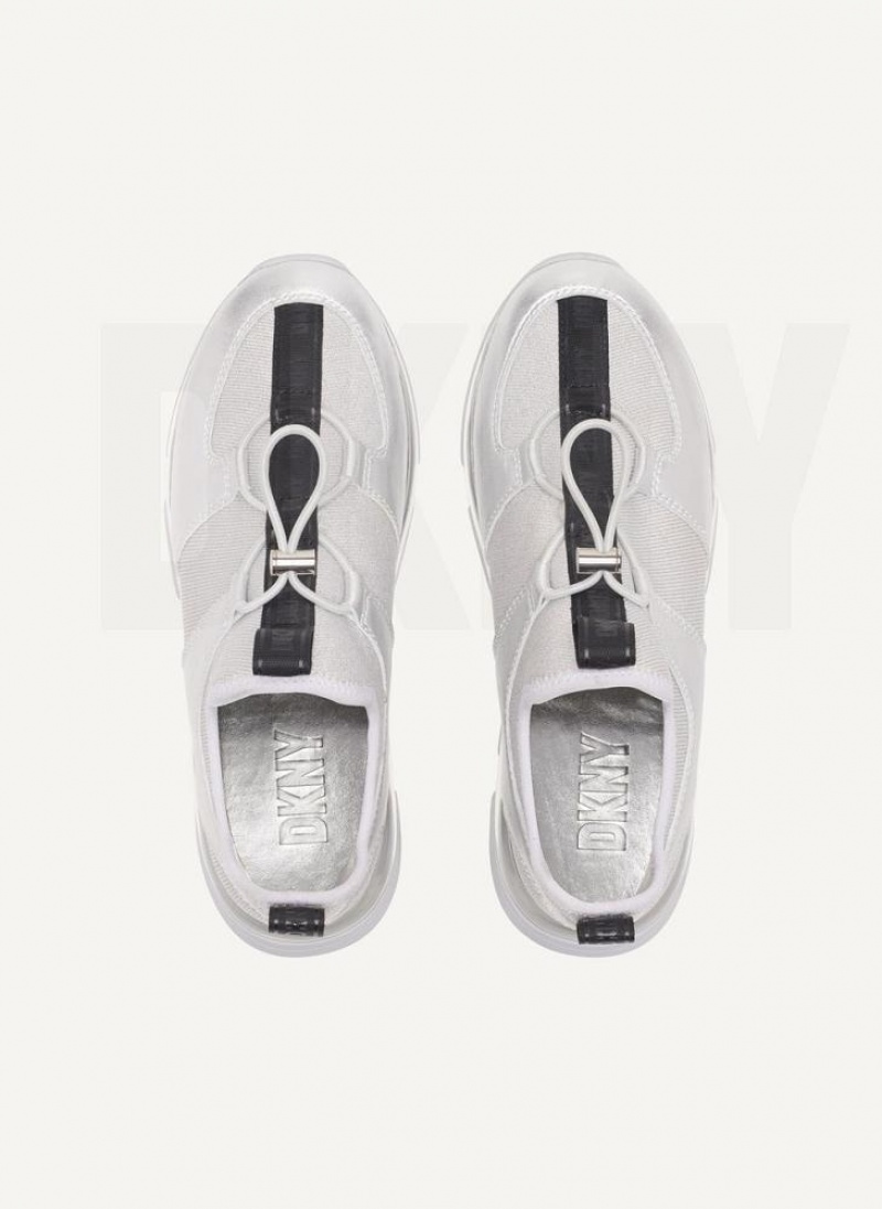 Silver / Lavender Women's DKNY Tace Slip On Sneakers | Australia-D0148