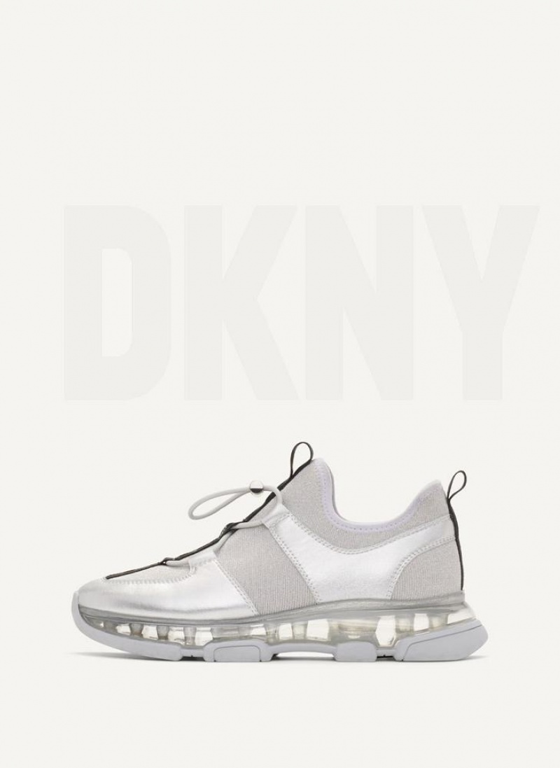 Silver / Lavender Women\'s DKNY Tace Slip On Sneakers | Australia-D0148