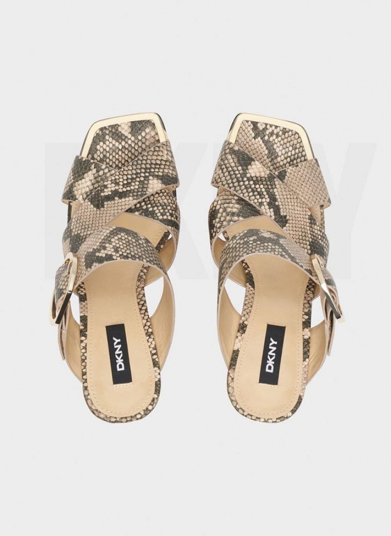 Snake Women's DKNY Lake With Buckle Sandals | Australia-D0242