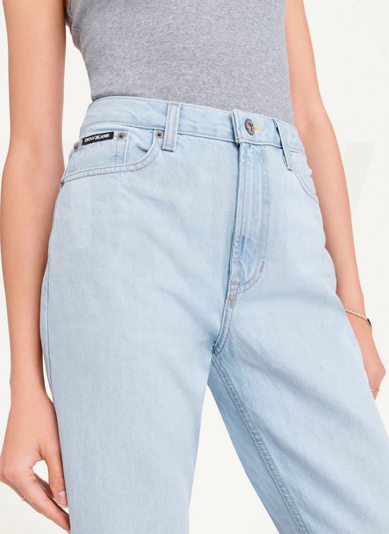 Wash Women's DKNY Broome Cropped Distressed Jeans | Australia-D1324
