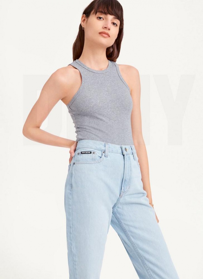 Wash Women's DKNY Broome Cropped Distressed Jeans | Australia-D1324
