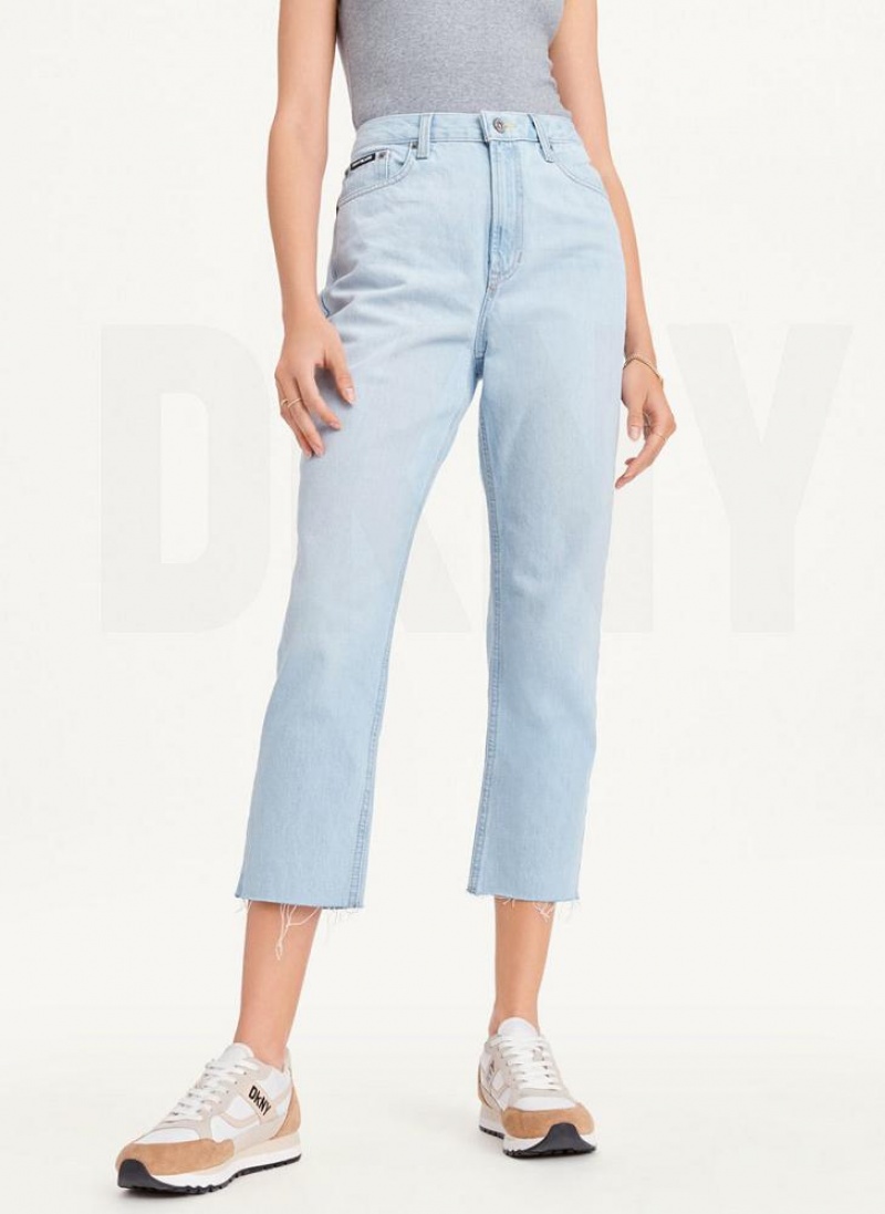 Wash Women\'s DKNY Broome Cropped Distressed Jeans | Australia-D1324