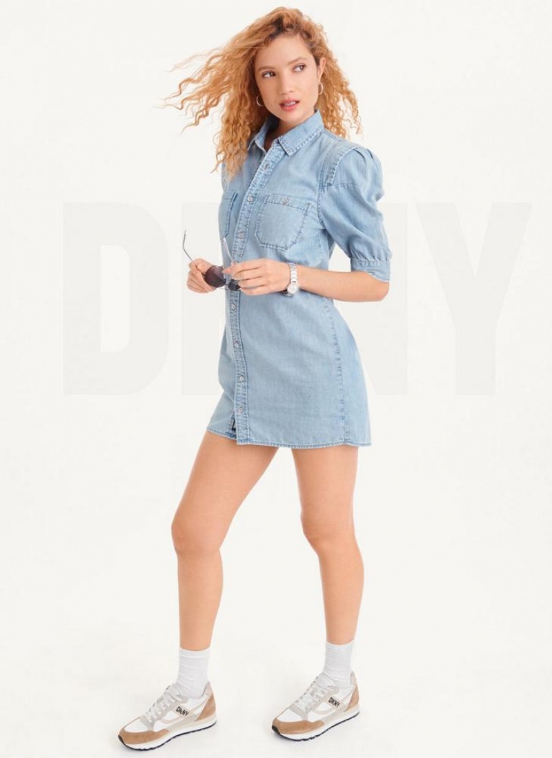 Wash Women's DKNY Denim Dresses | Australia-D1932