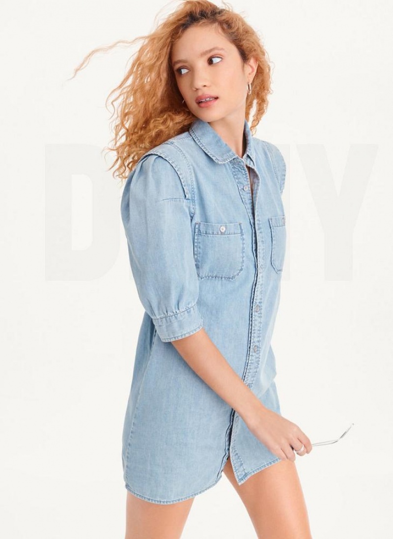 Wash Women's DKNY Denim Dresses | Australia-D1932