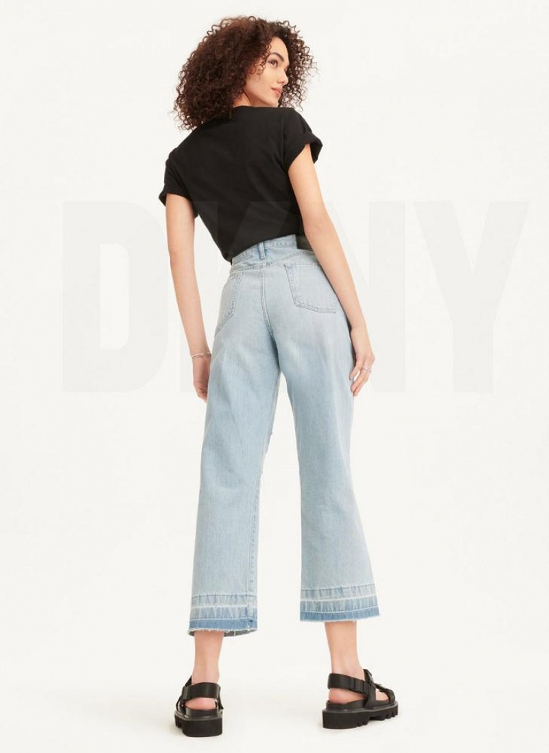 Wash Women's DKNY Kent High Rise Distressed Jeans | Australia-D1945