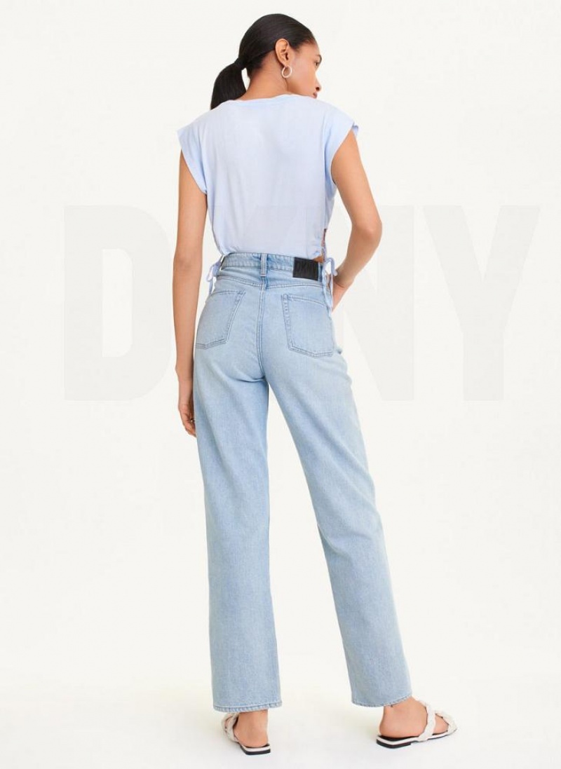 Wash Women's DKNY Straight Wide Leg Jeans | Australia-D1207