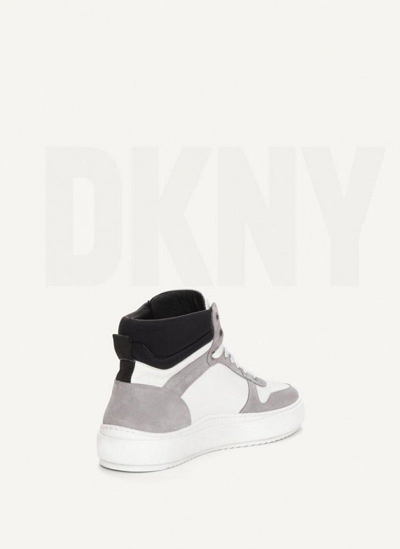 White Men's DKNY Grey High Top Boots | Australia-D1811