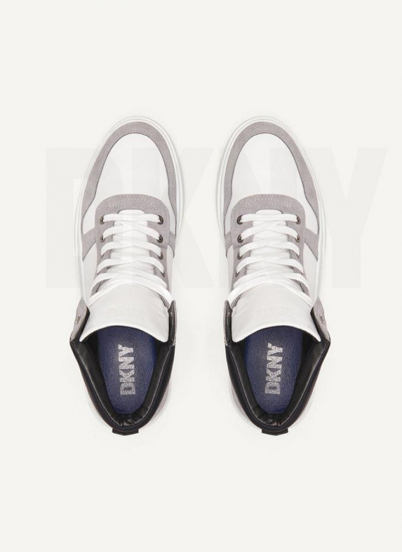 White Men's DKNY Grey High Top Boots | Australia-D1811