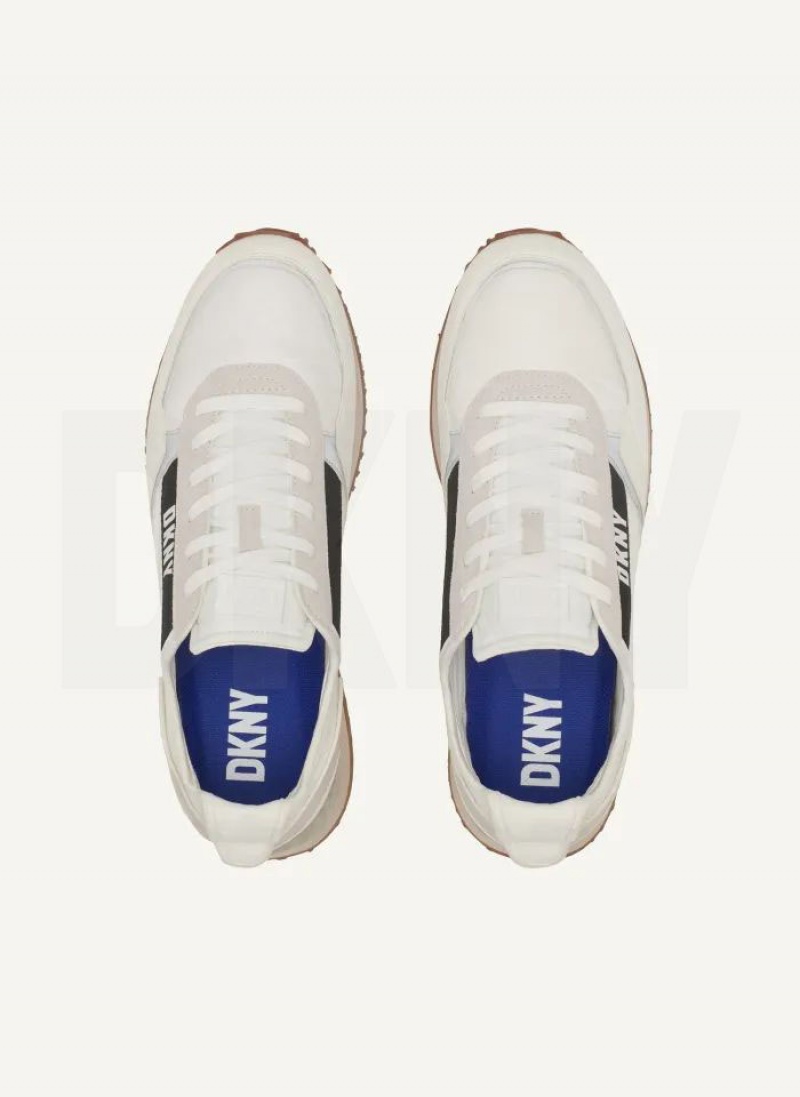 White Men's DKNY Jersey  Sneakers | Australia-D1725