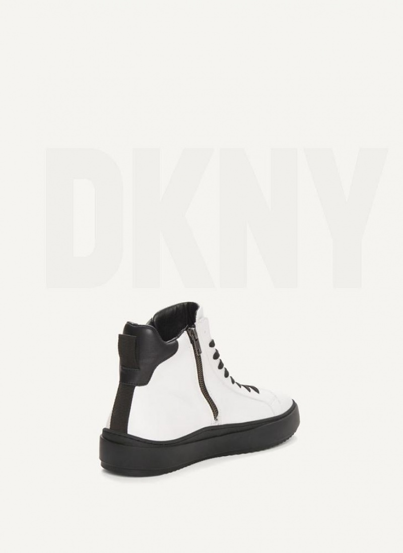 White Men's DKNY Plain Hi Top Boots | Australia-D0368