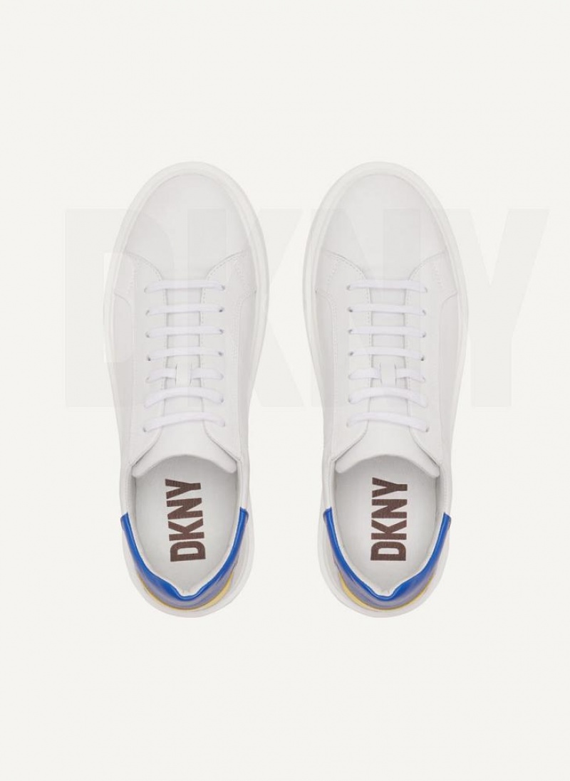White Men's DKNY Stacked Court Sneakers | Australia-D1532