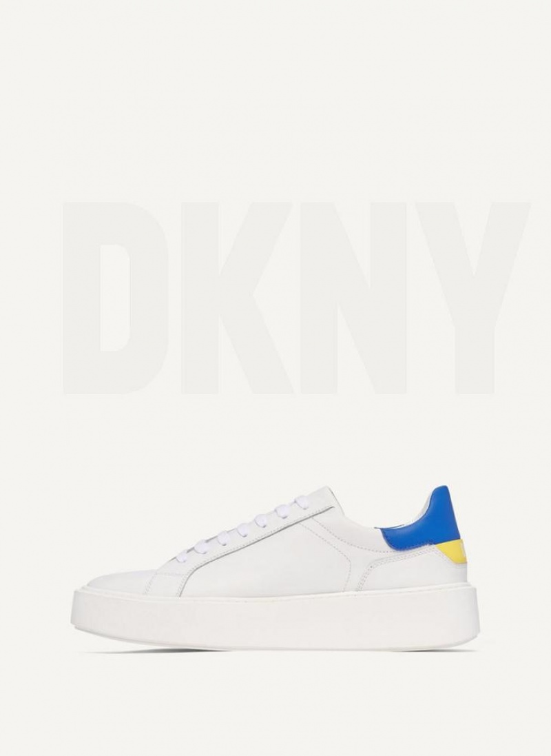 White Men\'s DKNY Stacked Court Sneakers | Australia-D1532