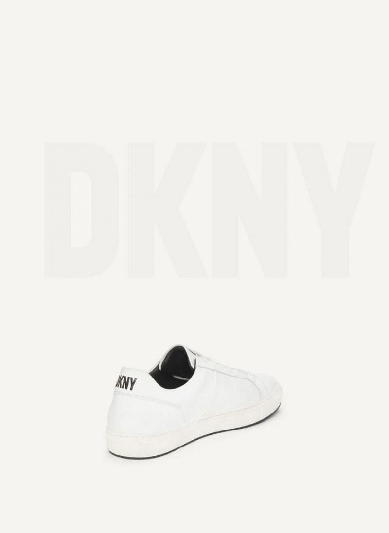 White Men's DKNY Street Side Sneakers | Australia-D0719