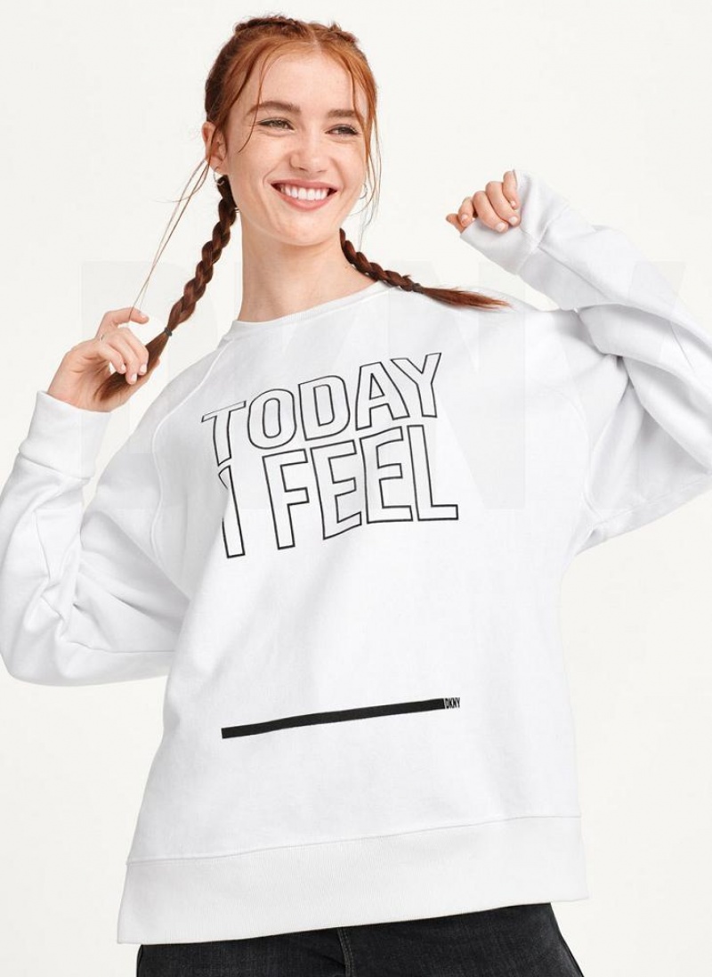 White Men's DKNY Today I Feel Sweatshirts | Australia-D1972